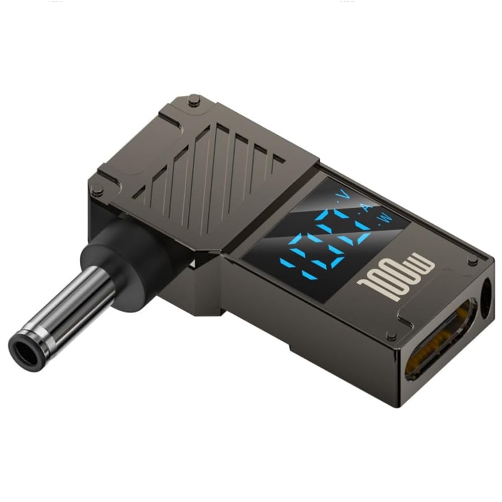 ノートパソコン PD 充電 変換アダプター DELL専用 4.5mm×3.0mm 100W L字 LED表示 4.5×3.0mm径のDELLノートパソコンに対応 DC電源 トリガープラグ USBタイプC DCプラグ