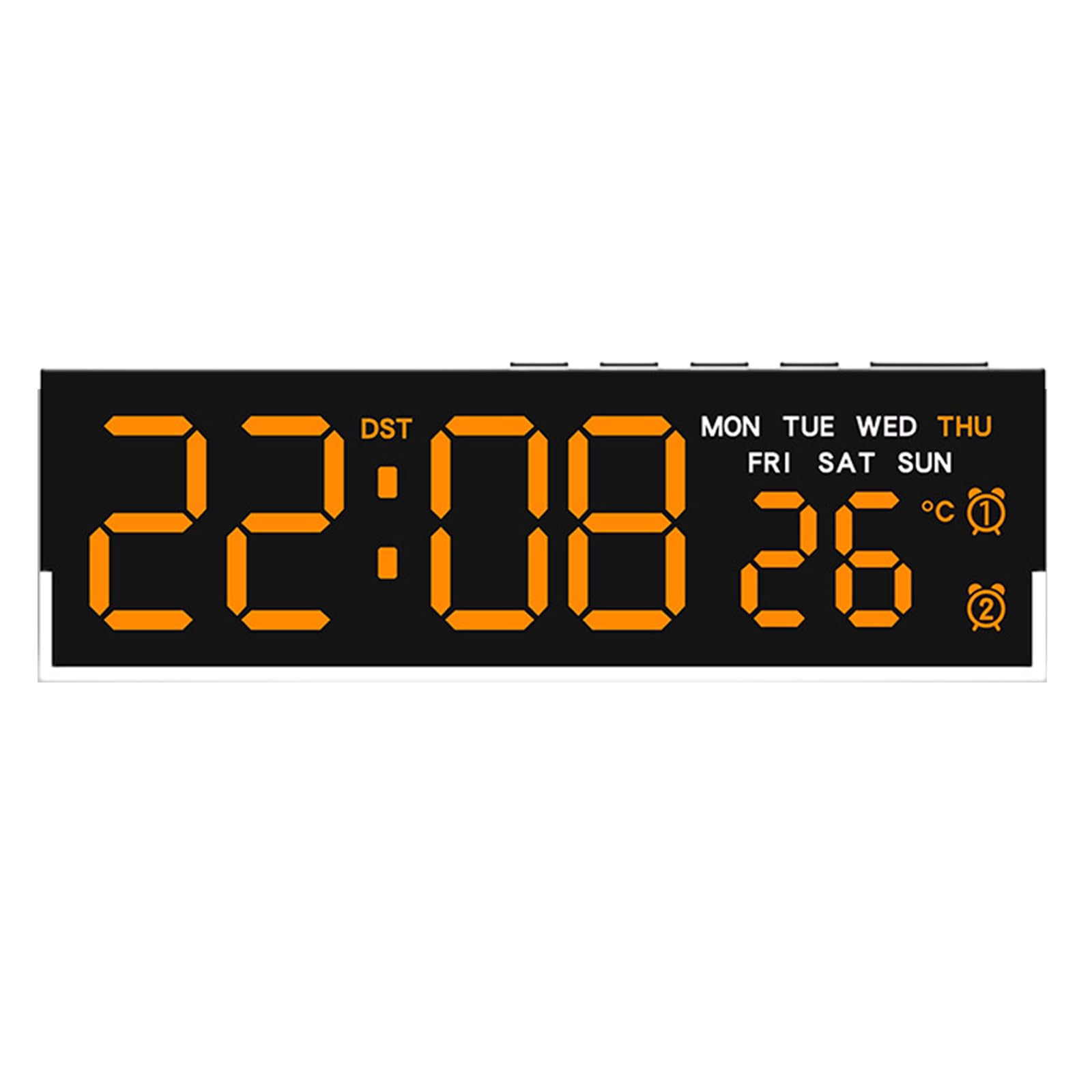 Xjdzineq Alarm Clocks Bedroom Digital Desk Clock for Bedside Nightstand Alarms Clocks with Day of Week Temperature Alarm Clock