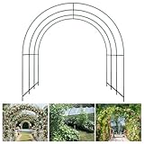 SmarketBuy Large Garden Support Arch Frame for Climbing Plants, 9.85 x 7.05 x 7.22 ft Heavy Duty Plant Climbing Arbor Arch, Multi-Purpose Support Frame for Vines, Weddings & Backyard Decoration
