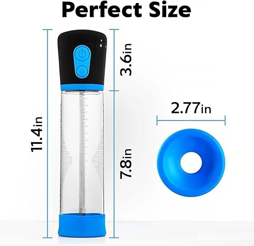 Miniatura 4 de 7 Inch Electric Vacuum Pump with 3 Sizes Silicone Pocket, Automatic Air Pressure Powerful Suction Growth Pumps, Men's Enlargement Device Pen Extend