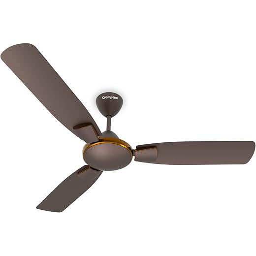 Crompton Highspeed Toro 1200 mm Designer Ceiling Fan | BEE Star Rated Energy Efficient | Anti-Dust | Active Power Technology | Upto 50% Less Heating | 2 Year Manufacturer Warranty | Magic Brown
