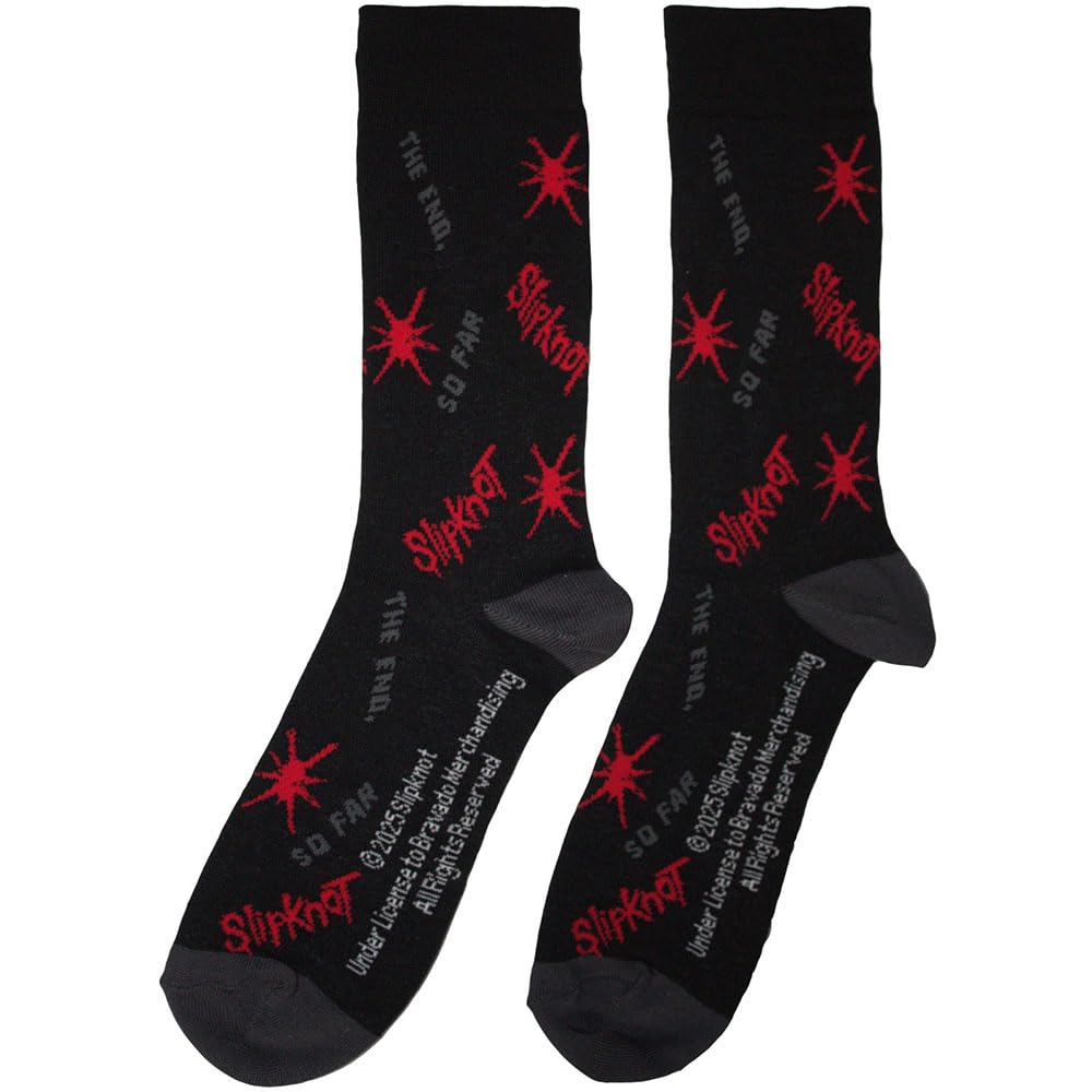 Rock Off officially licensed products Slipknot All Over Print Splat The End So Far Ankle Socks One Size