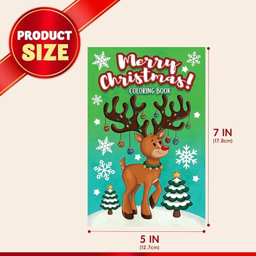 JOYIN 48 Pcs Christmas Coloring Book Bulk in 6 Covers, Xmas Mini Coloring Books for Kids with Snowman, Santa, Reindeer, Make Your Own Craft for Kids School Activities, Party Supplies(Age 8+) by JOYIN - Image 4