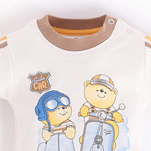 Image of BABY GO Cotton Short Sleeve T-Shirt and Shorts Set for Baby Boys | Printed Top with Half Pants | Infant Summer Clothing Nightsuit