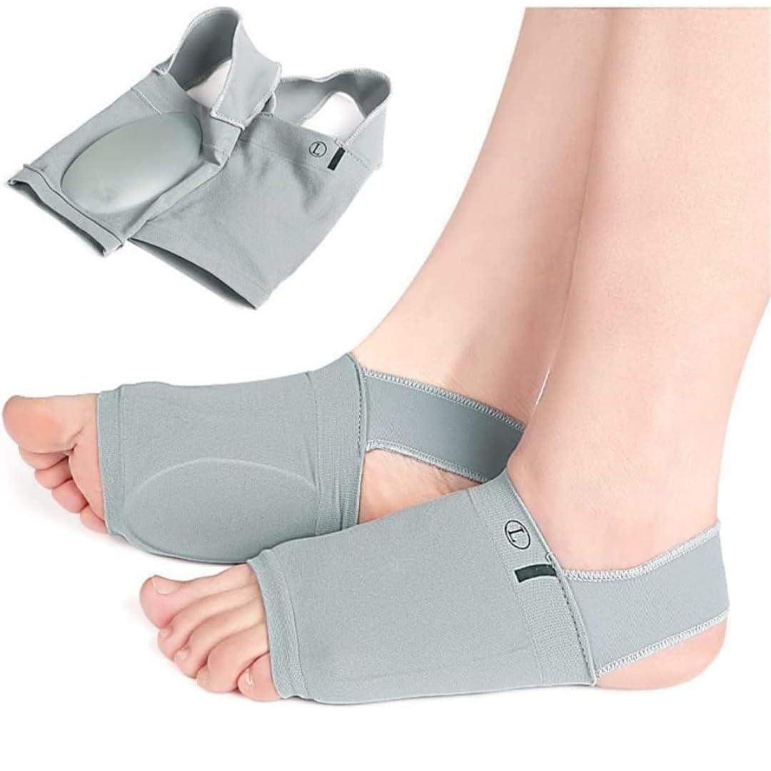 Cotton Flat Arch Support For Men & Women | Medial Arch Support, Flat Correction Sleeve With Cushion, Leg Pain Relief, Foot Care For Slippers, Foot Arch Socks-image-30