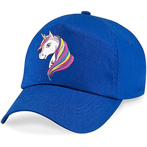 L4 Girls Unicorn Baseball Cap Rainbow Kids Summer Hat Cover