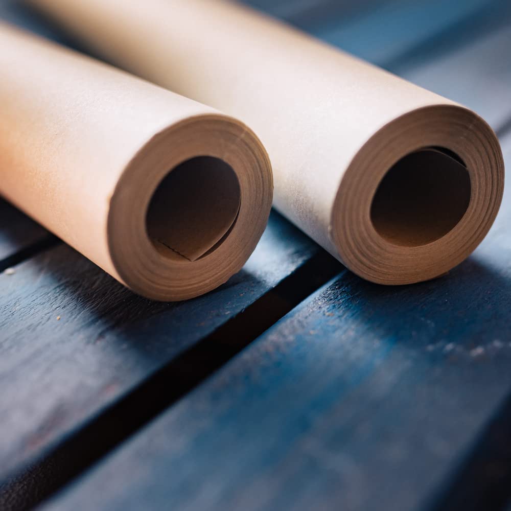 BIOZOYG Packpapier 12 Rollen 10x0,7 m braun - Geschenkpapier Rolle aus Recyclingpapier nachhaltige Forstwirtschaft - Kraftpapier Rolle Geschenkpapier Kraftpapier