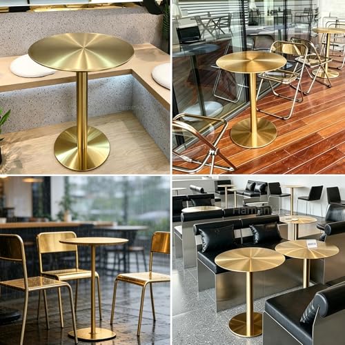 Table d'appoint dorée pour canapé stable et facile à monter - 7