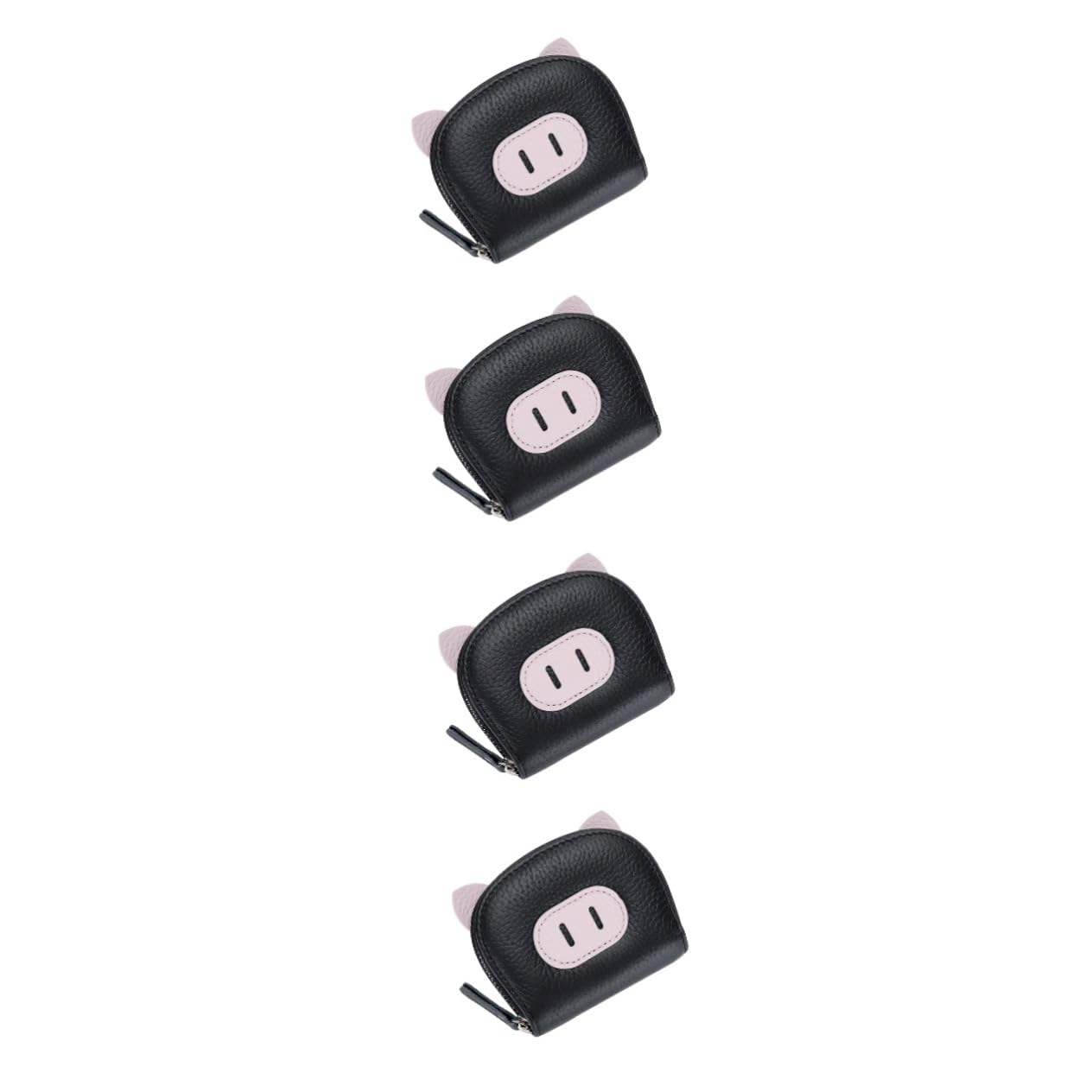Porta titolari di carte chiaro carta portacarte da donna addebito pop portamonete portatile portafoglio con slot multi-scheda portafoglio per le donne pu Black