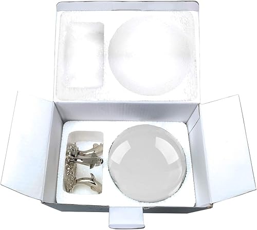 Miniatura 2 de Amlong Crystal Bola de cristal transparente de 4.331 in (4.2 pulgadas) con soporte de delfín y paquete de regalo para bola decorativa, fotografía de