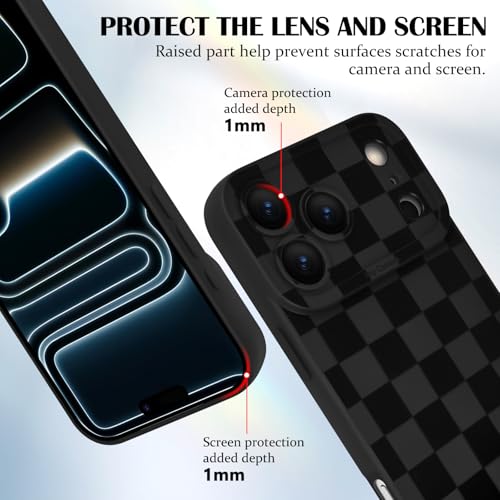 Newseego for iPhone 17 Pro Max Case, Cute Luxury Black Lattice Checker Pattern Design Case for Girls Women Men Soft TPU Bumper Anti-Scratch Shockproof Camera Protective Cover for iPhone 17 Pro Max by Newseego - Used condition - Image 4