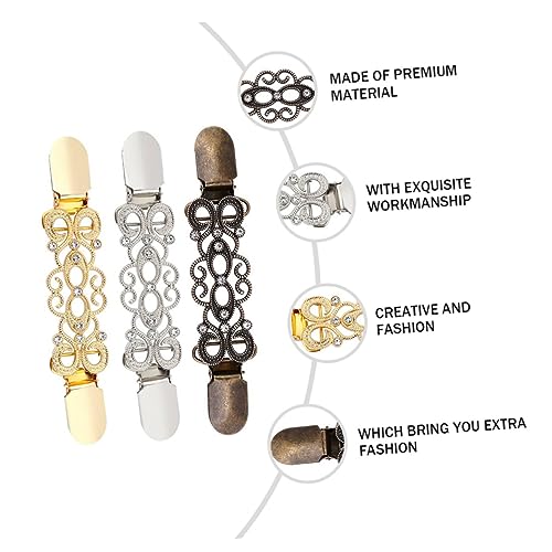 Broches vintage de haute précision et épingles à pull en dentelle ciselée - 5
