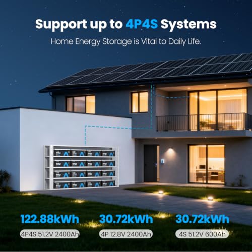 Image of 12V 600AH Self-Heating APP LiFePO4 Lithium Battery, Built-in 300A BMS, Low /High Temperature Cutoff Protection, Max 3840W Load Power, Perfect for RV /Camper and Off-Grid Applications, etc.