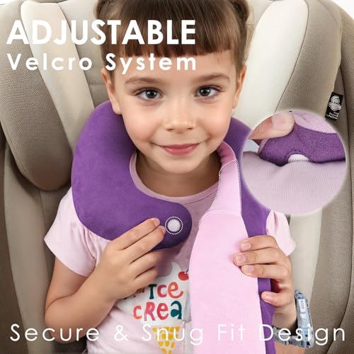 Image of Kids Travel Neck Pillow, Toddler Travel Pillow for Car & Airplane