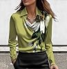 Women's Silk Satin Cowl Neck Blouse, Elegant Long ... #3