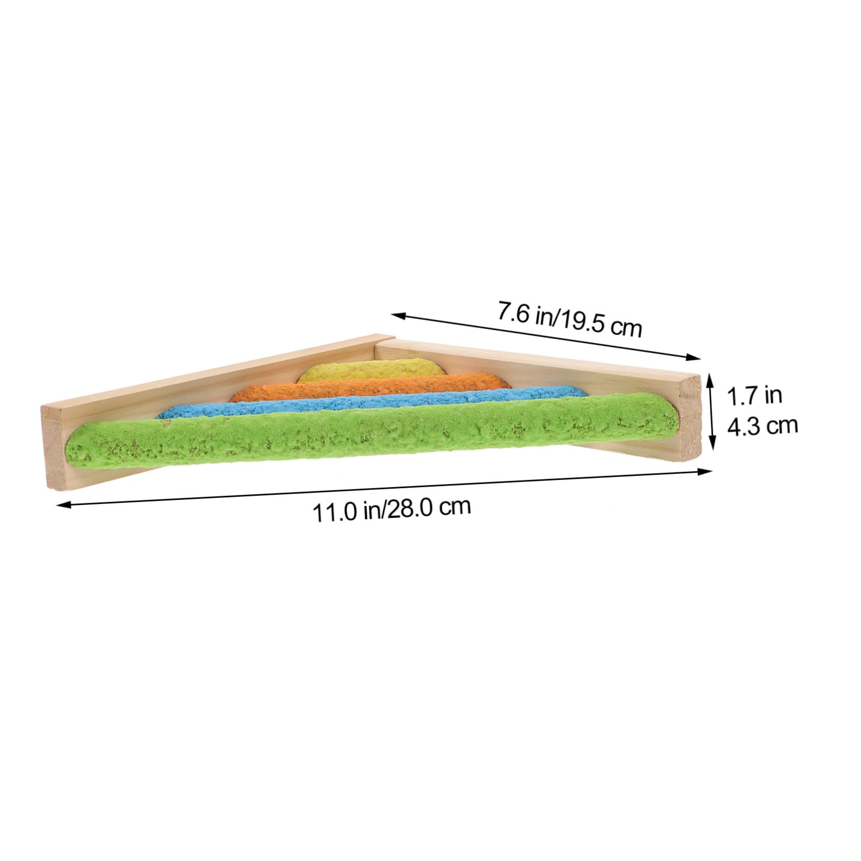 POPETPOP Wooden Parrot Activity Bar Bird Climbing Stand for Cockatiels Parakeets and Birds Design Encourages Exercise and Coordination Easy Installation Colorful Grind Sticks