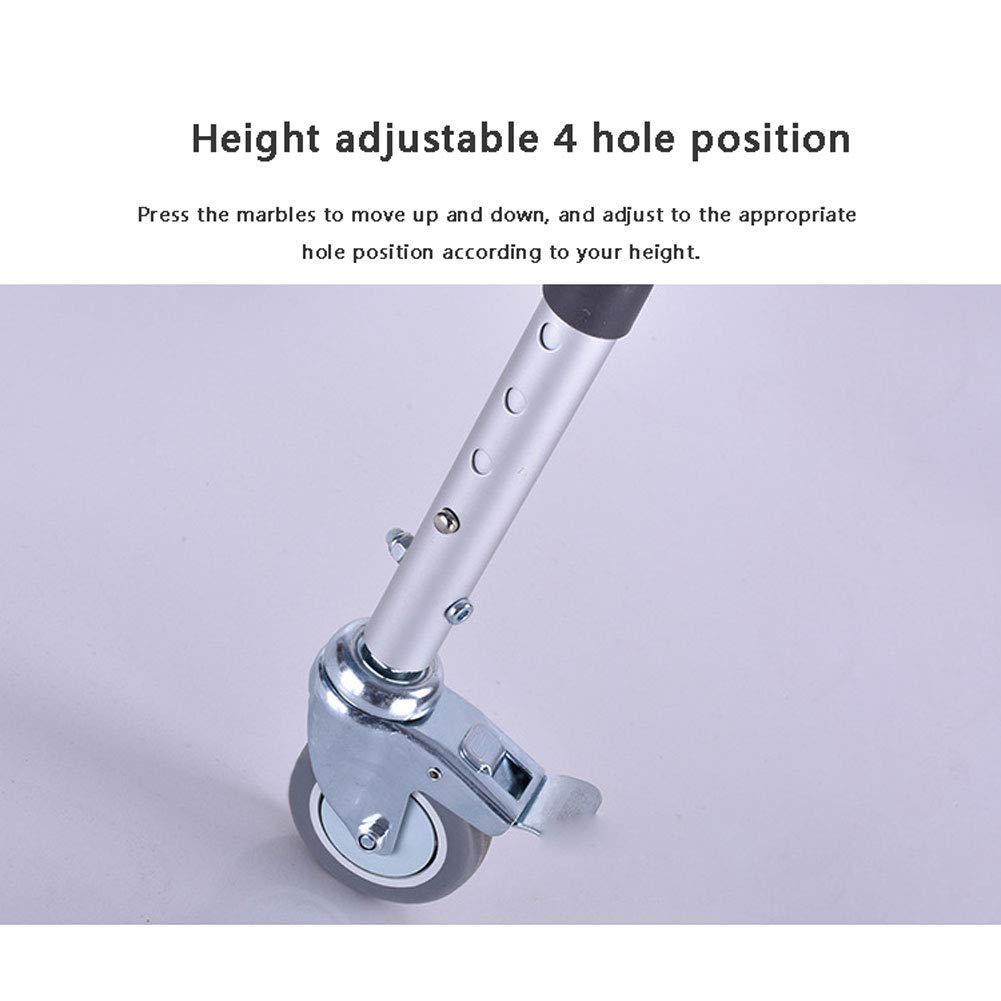 NANANA Silla de Inodoro con Ruedas, Silla WC Inodoro Plegable Asiento Acolchado y Respaldo, Altura Ajustable, Capacidad de Carga hasta 150Kg,a