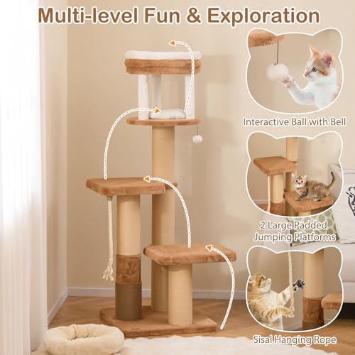 PETSITE árbol para gatos moderno 65 in alto miniatura 5