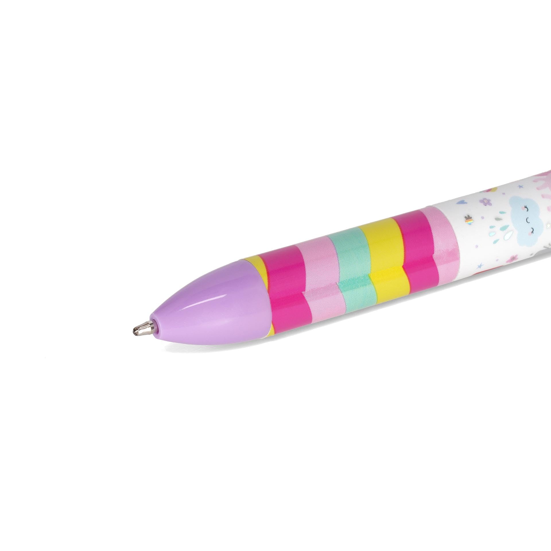Legami Penna Click&Clack a Due Colori Unicorn Inchiostro Viola Rosa Punta 1 mm