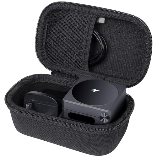 co2CREA förvaringsfodral för Anker 3-i-1 MagSafe-laddning, vikbar trådlös laddare, endast fodral, Svart, Case for Anker Cube 3-in-1