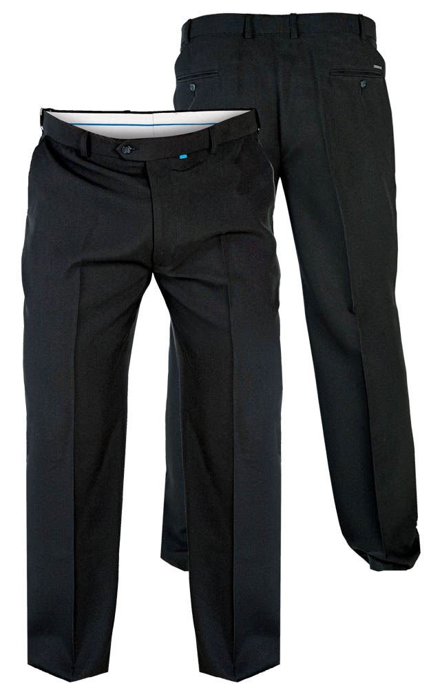 Duke Men's D555 Max Flexi Waist Trouser-Black-44W X 34L