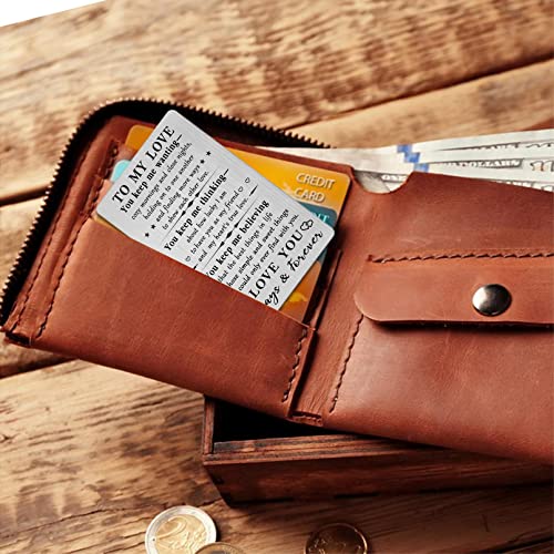 BAZLJY Valentine's Gifts to My Love, Metal Engraved I Love You Cards, Love You Gifts for Women Men Him Her4