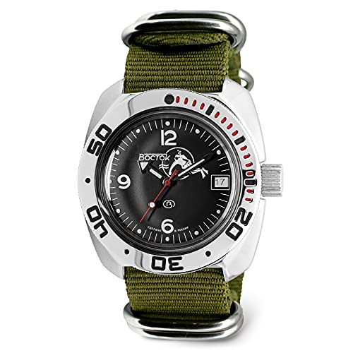 vostok  scuba dude amphibian automatic self-winding russian diver wrist watch  wr 200 m  amphibia 710634 fashion  business  casual men39s watches