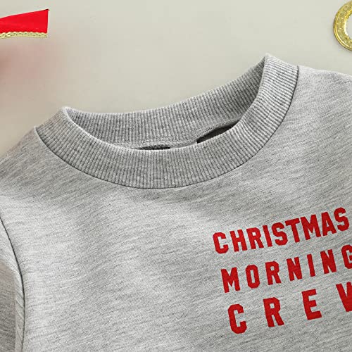 Newborn Baby Boys Girls Christmas Outfit Long Sleeve Crewneck Sweatshirt Oversize Bubble Romper Xmas Clothes3