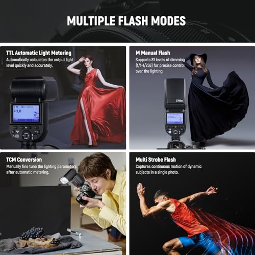 Image of NEEWER Z760-S TTL Camera Flash Speedlite Compatible with Sony, 76Ws GN60 2.4G 1 /8000s HSS Speedlight, TCM Conversion, 7.4V /2600mAh Lithium Battery Charger Set, 480 Full Power Flashes