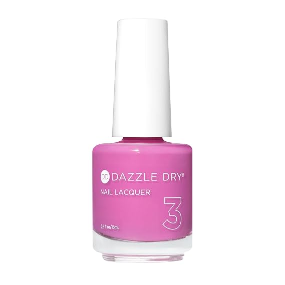 Dazzle Dry Full System Kit - Paparazzi Pink - A cool dusty rose pink with purple undertones. Full coverage cream. (5 Piece Kit)