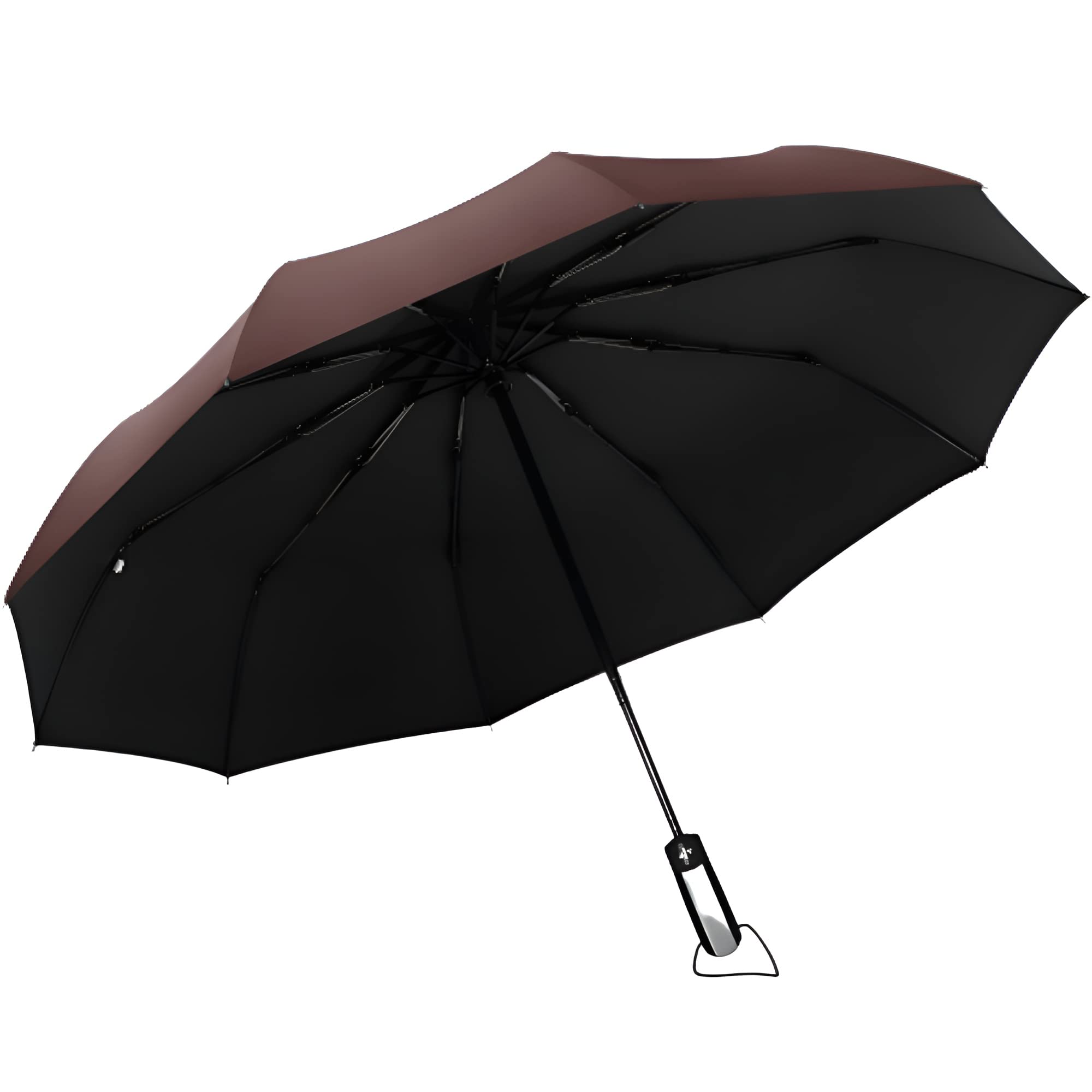Ash & Roh Automatic umbrella -Compact Travel umbrella -Windproof Double Canopy with Glass Fiber Handle Umbrella for Rain, wind -Folding Umbrella for Backpack - Portable Umbrella for men & women