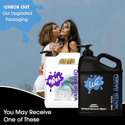 Image of Wet Silver Water-Based Lubricant | Long-Lasting, Original Premium Formula | Vegan, pH-Balanced, Hypoallergenic, Paraben-Free, Non-staining | Lube for Men, Women & Couples, 128 fl oz