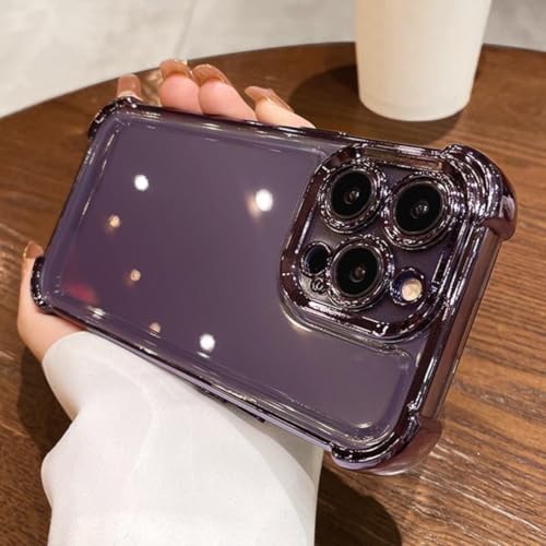 RNOZX For iPhone 16 Pro Max�p �������b�L�ϏՌ��N���A�X�}�z�P�[�X �\�t�g�V���R���o���p�[�����J�o�[�iFor iPhone 16 Pro Max�p/�_�[�N�p�[�v���j