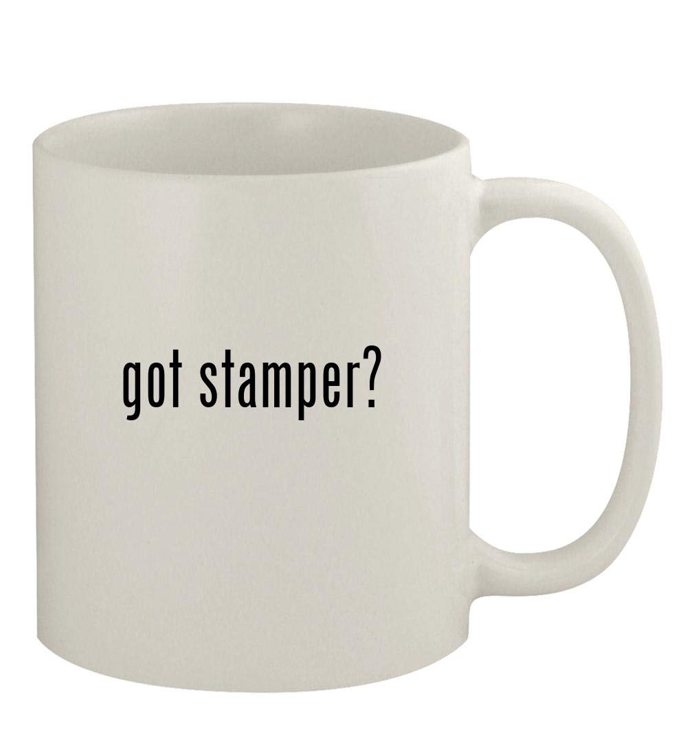 got stamper? - 11oz Ceramic White Coffee Mug, White