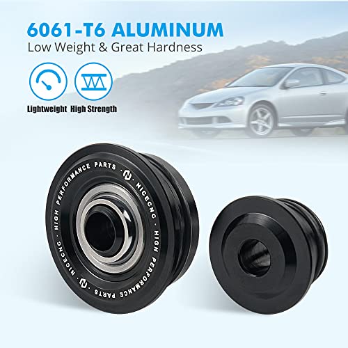 Nicecnc Spherical Shifter Cable Bushings Upgrade Compatible With Honda Accord 2003-2005, Civic Si 2002-2005, Compatible With Acura Rsx 2002-2006, Tsx 2004-2008 #TOP4