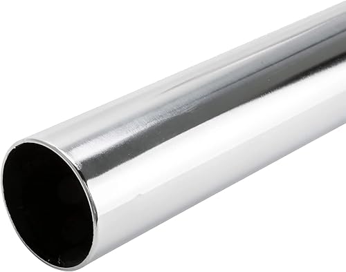 Desunia Varilla redonda resistente de 72 pulgadas de diámetro, 1.28 pulgadas de diámetro, poste de ropa cromado pulido, 1 paquete