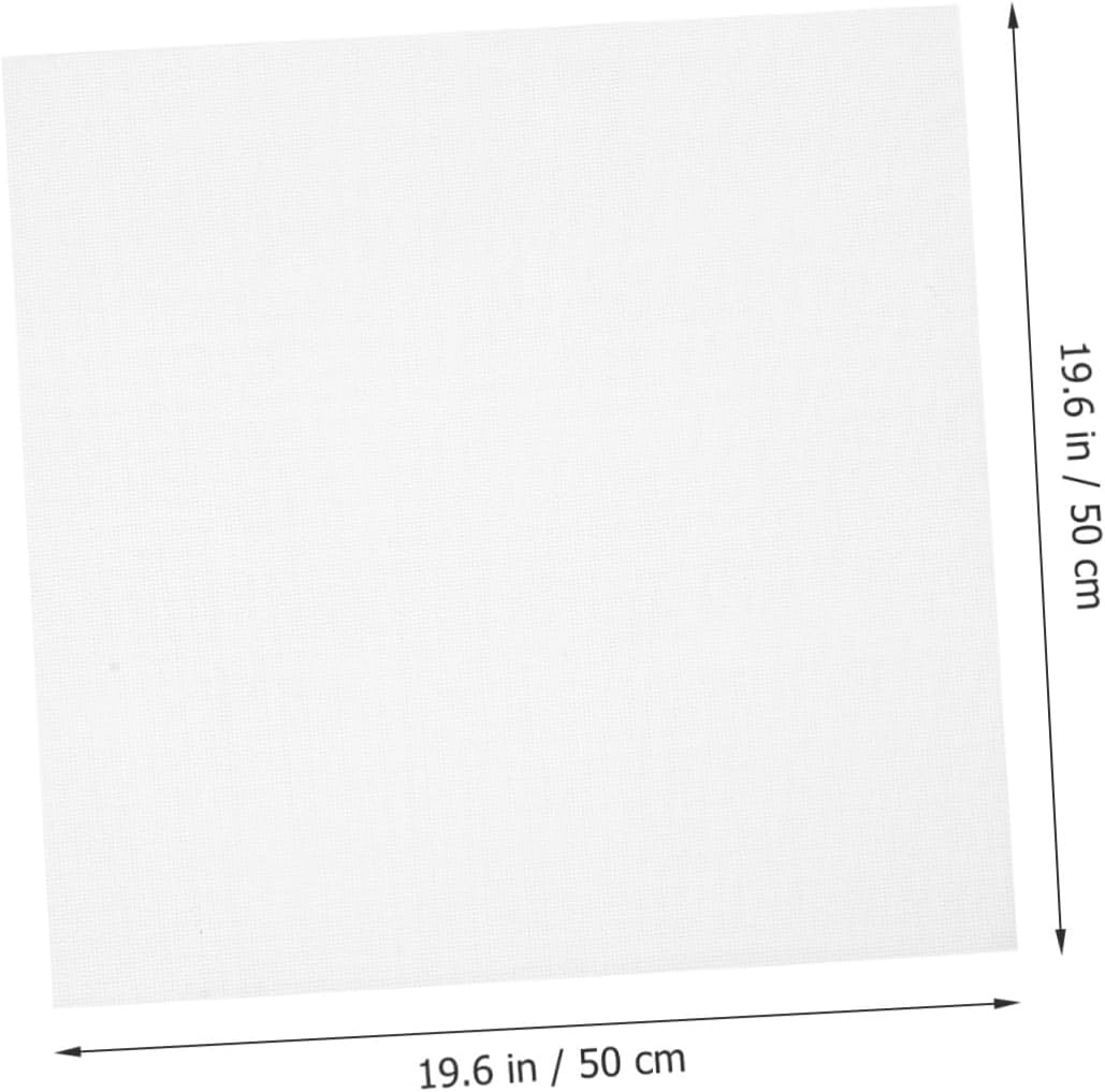 6pcs White Cotton Cross Stitch Fabric DIY Embroidery Cloth for Needlework Crafts Handmade Handcraft Material for Home Decoration and Sewing Projects