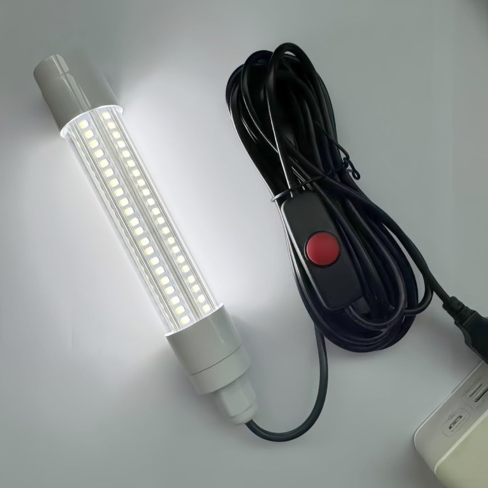 USB Rechargeable 5V LED Underwater Fishing Light 13W For Night Angling, Suitable For Attracting Crappie, And Squid (- 126 - White light)