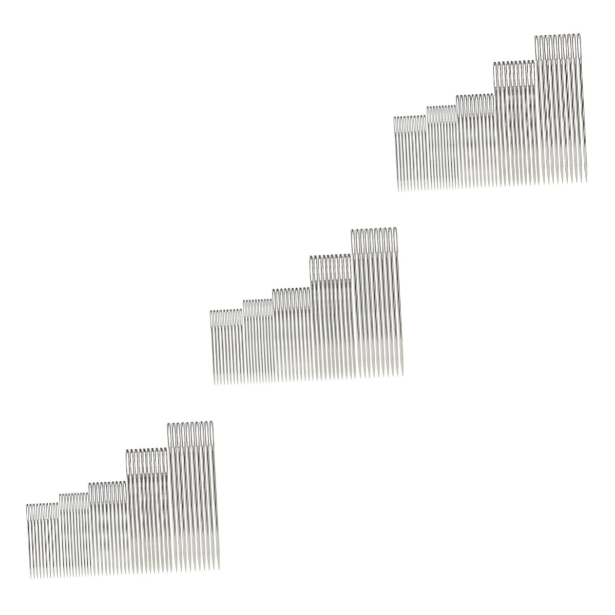 ARTIBETTER 5 Sets Large Eye Needles Stainless Steel Hand Sewing Needles for Embroidery Crafting and Clothing Easy to Use for Beginners and Professionals Durable and Resistant