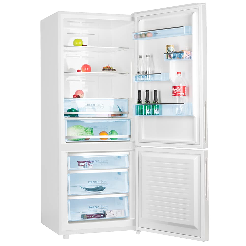 INFINITON FGC-79WS - Frigorífico Combi, Blanco, Alto 185cm, Diseño EXTRA SPACE, Ancho especial 70cm, No Frost, Luz LED, Clase A++/E