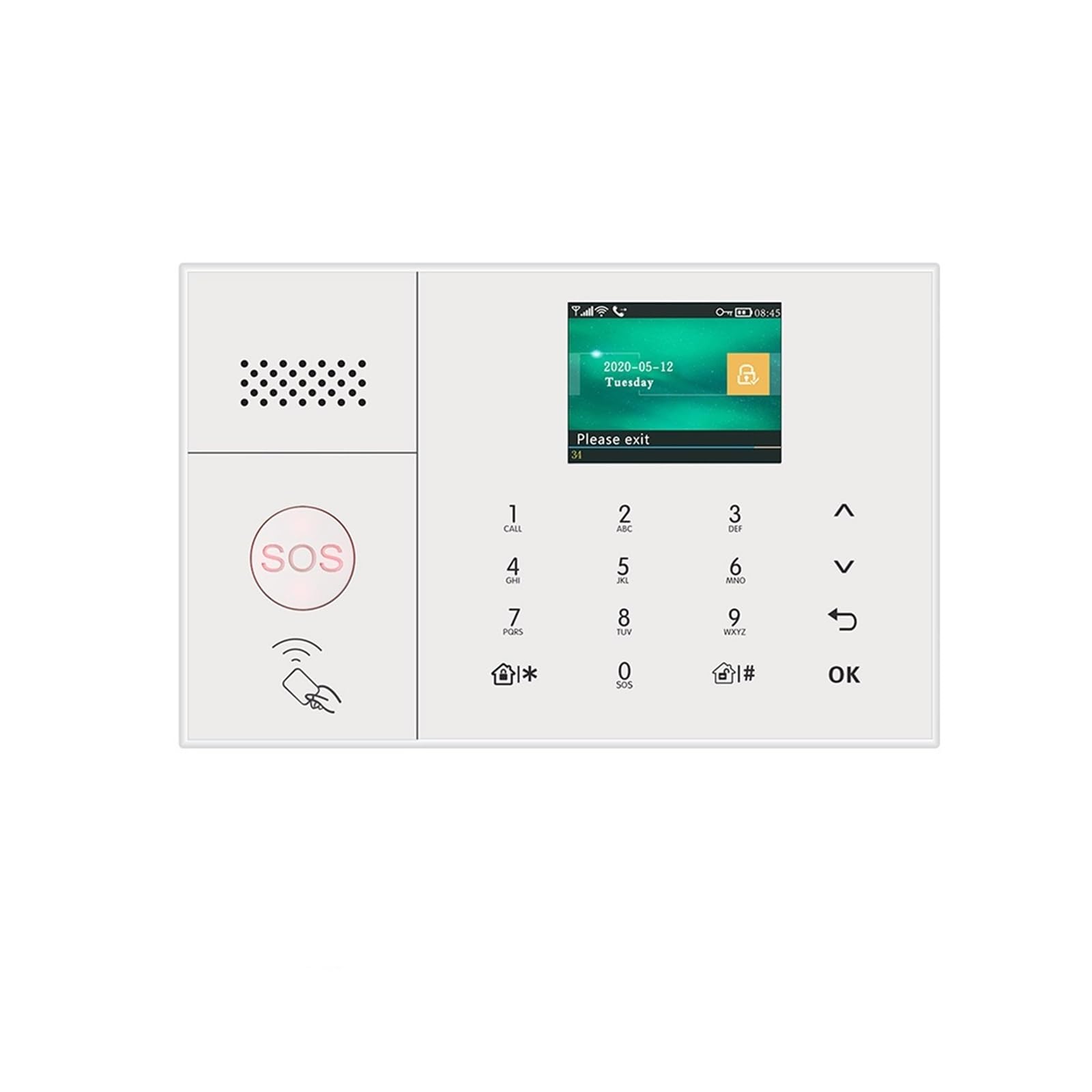 Sistema de Alarma, Alarma Inteligente inalámbrica en casa gsm Seguridad del hogar con Sensor Detector de Movimiento Alarma antirrobo(Set 2)