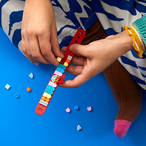 LEGO 41953 Dots Bracelet avec des Charms - Arc-en-Ciel, Jouet DIY de Kit de Création de Bijoux pour Enfants de 6 Ans et Plus, Idée Cadeau Anniversaire