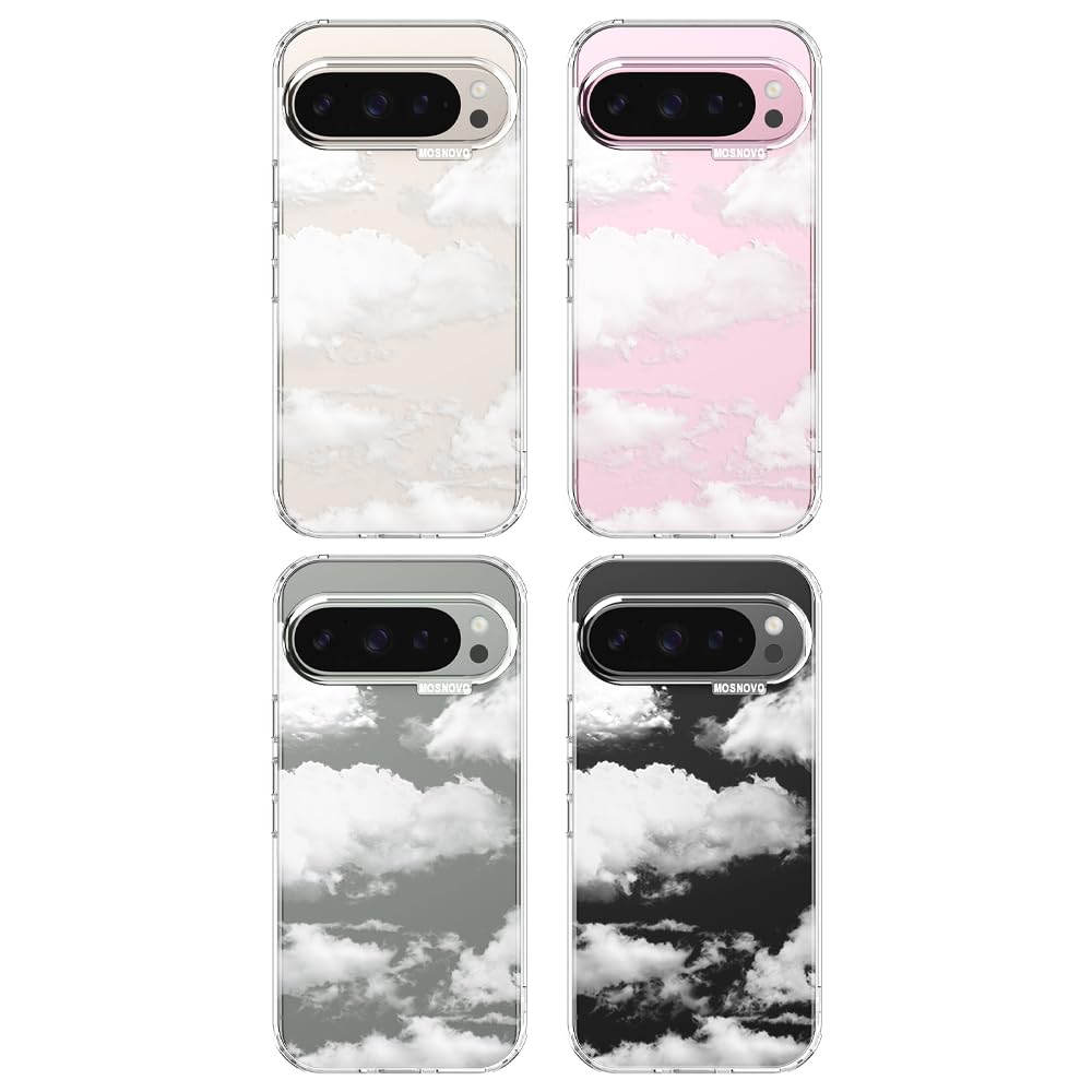 MOSNOVO Case for Google Pixel 10 & Pixel 10 Pro, [Buffertech 6.6ft Military-Grade Drop Protection] [Anti Peel Off Tech] Clear TPU Bumper Phone Case Cover Design - Cute Cherry — view 478