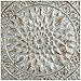 Deco 79 Metal Floral Home Wall Decor Embossed Mandala Scroll Wall Sculpture with Gray Backing and White Wood Frame, Wall Art 34