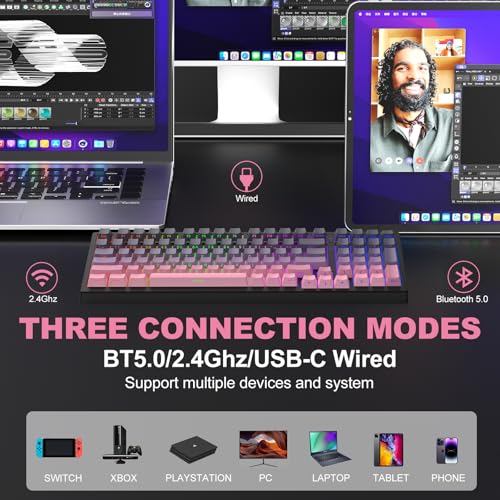 Teclado Mecánico X98 PRO Conectividad Bluetooth USB-C miniatura 2