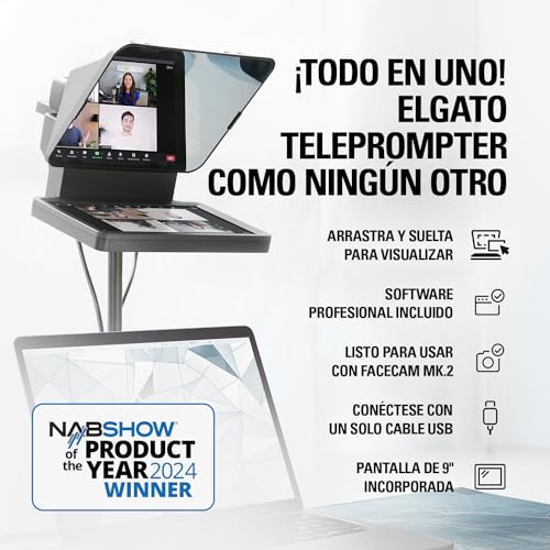 Teleprompter con webcam de captura en HDR Elgato Prompter para streaming en OBS 2