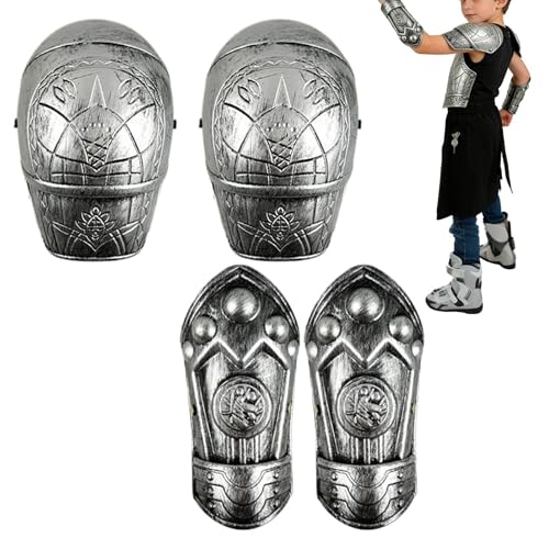 Generisch Costume da romanzo per bambini, 37 x 33 cm, con corazzatura leggera | protezione in PP color argento e bronzo, 201 G, per ragazze e giochi di ruolo, festa di Halloween
