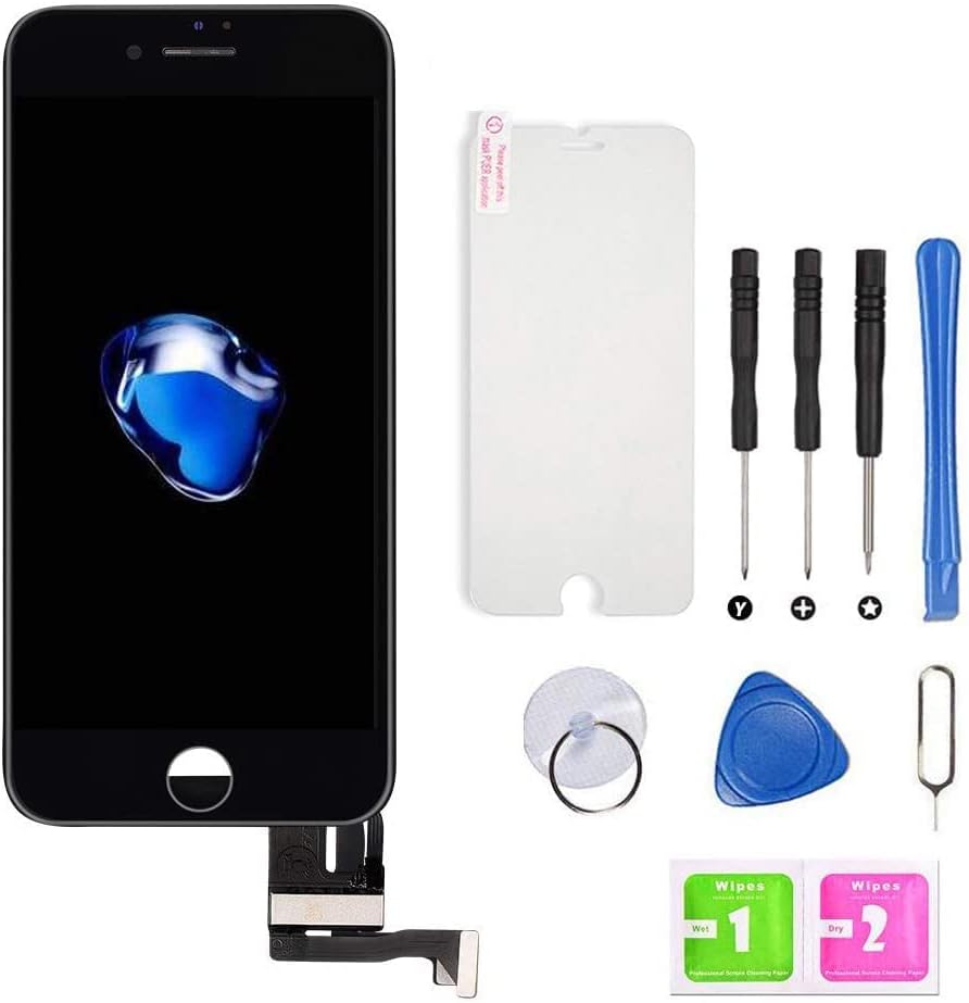 Screen Replacement for iPhone 7 Plus Black 5.5" Touch Screen LCD Digitizer Display Assembly with Free Repair Tools (iPhone 7 Plus, Black)