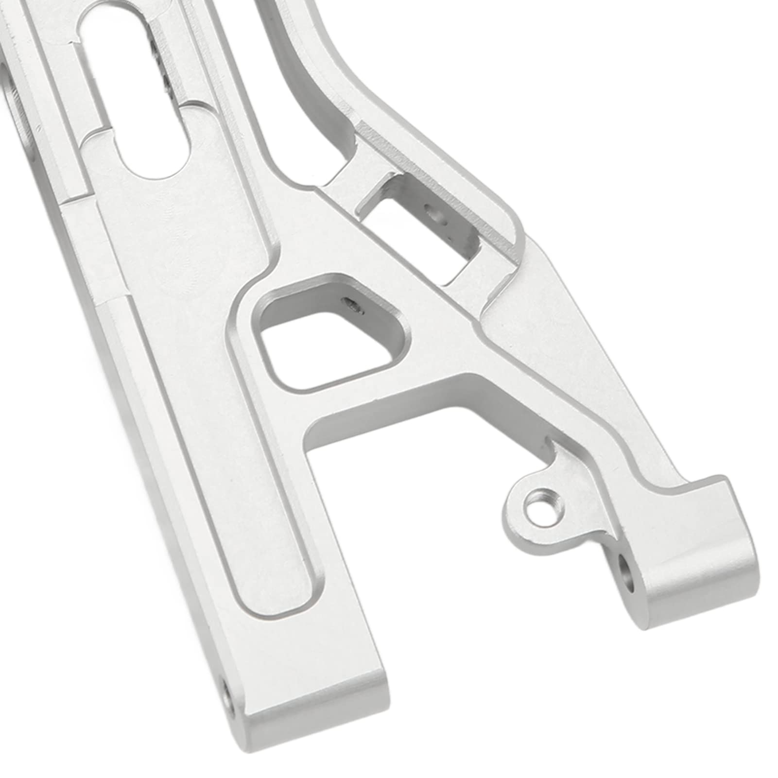 2 Stück RC-Vorderachse mit unteren Schwingen, silberne Aluminiumlegierungs-Aufhängungsarme für Corally Kronos 6S 1/8 Monstertruck, Metall-Ersatz-Arme mit verbesserter Haltbarkeit