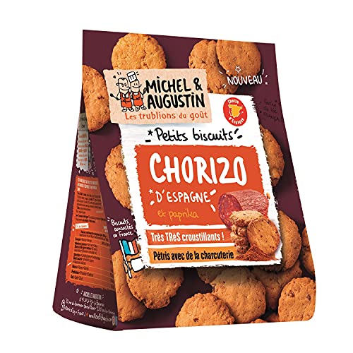 Michel et Augustin Biscuits Sablés Salés Apéritifs Charcuterie Chorizo 90 g